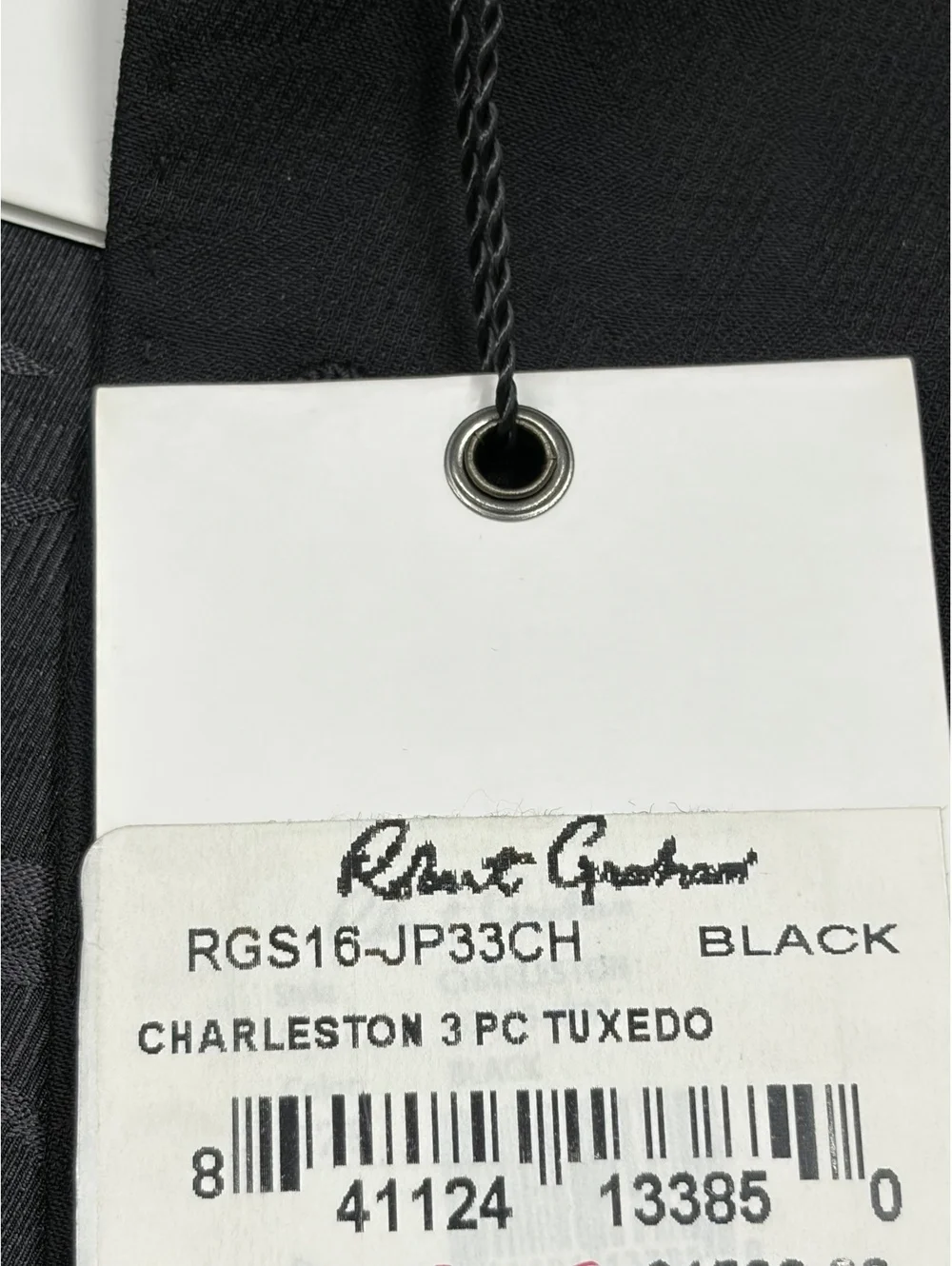Robert Graham Charleston Black Suit with Vest Size L